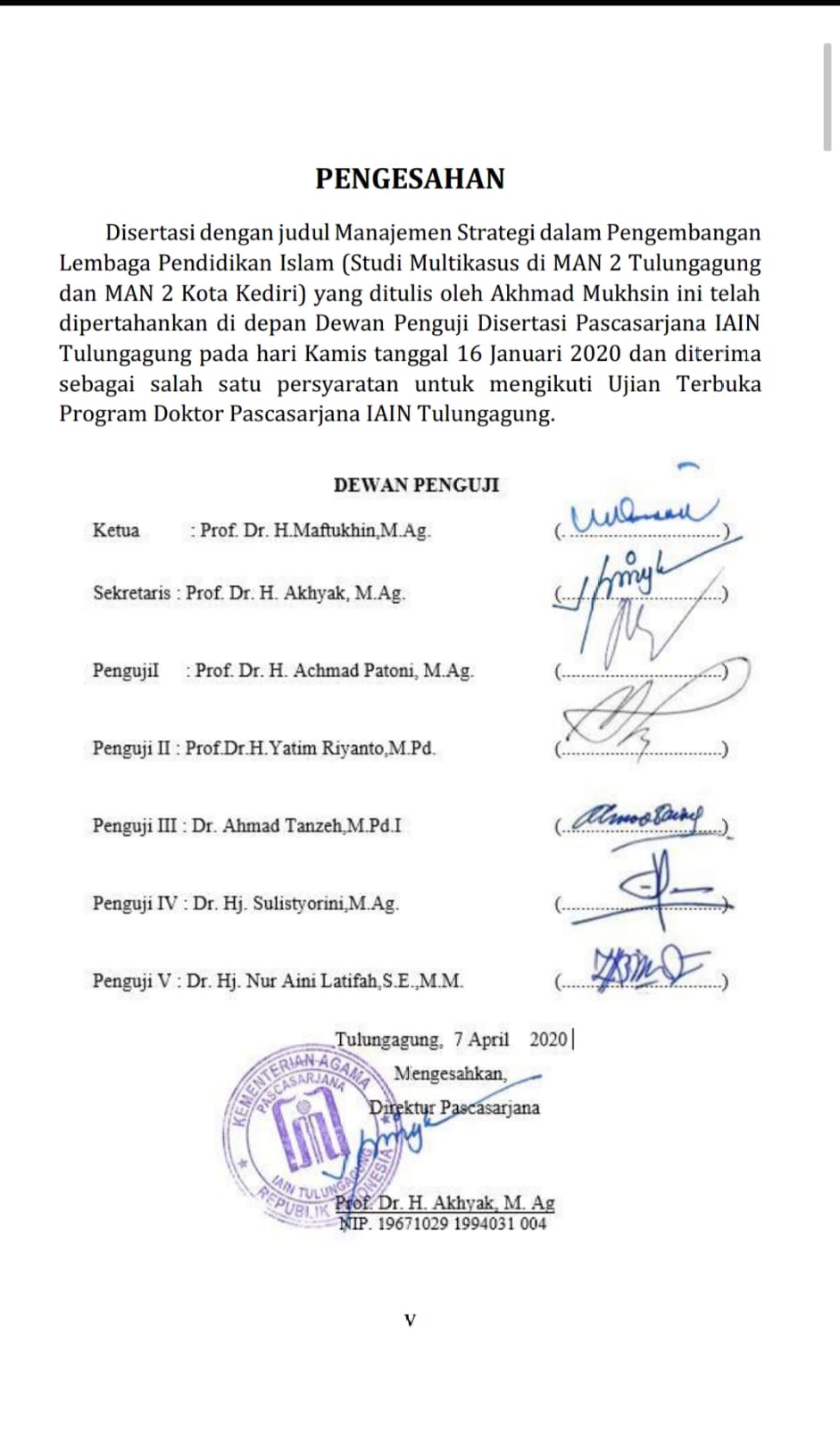 Akhmad Mukhsin - Institutional Repository Of UIN SATU Tulungagung